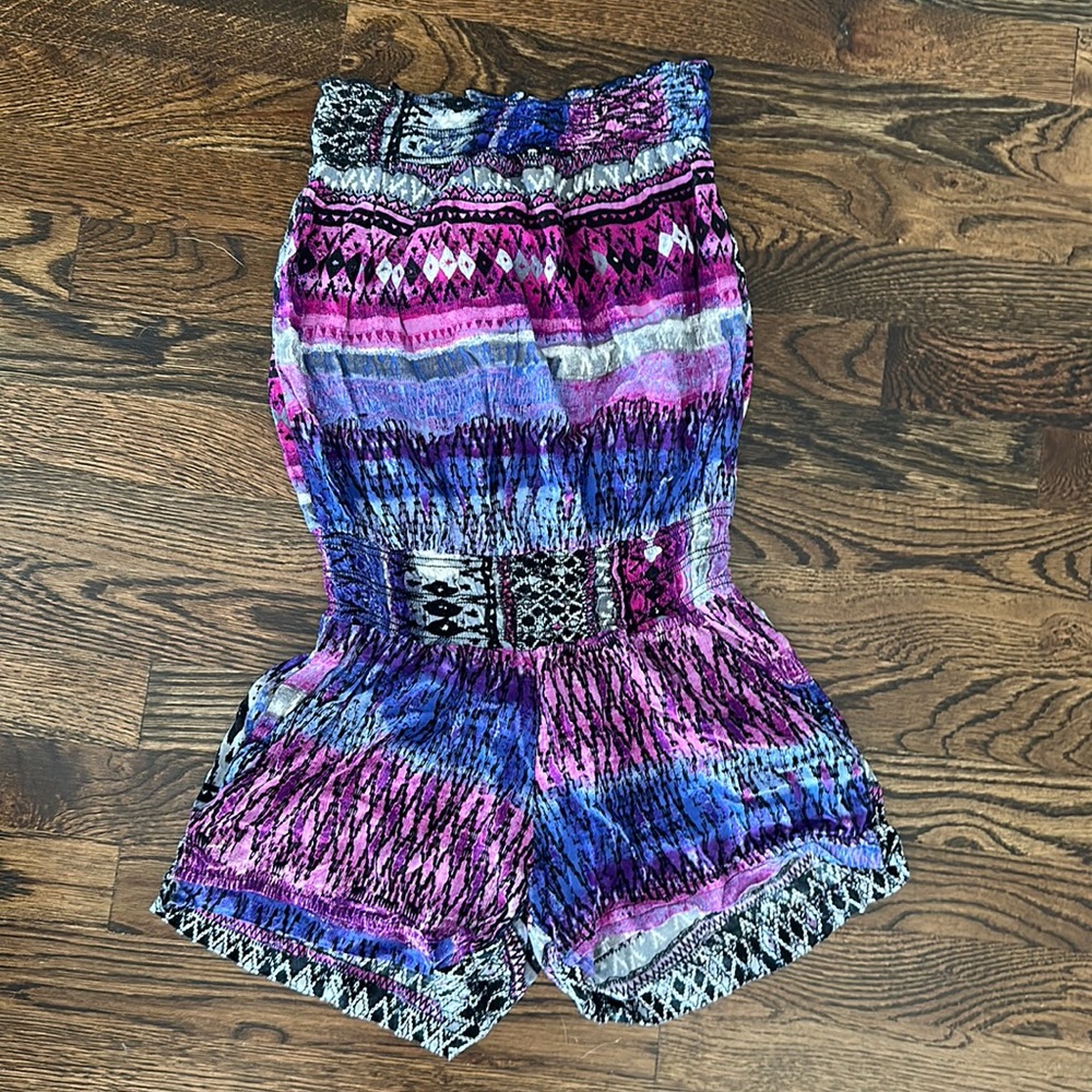 Purple and pink romper